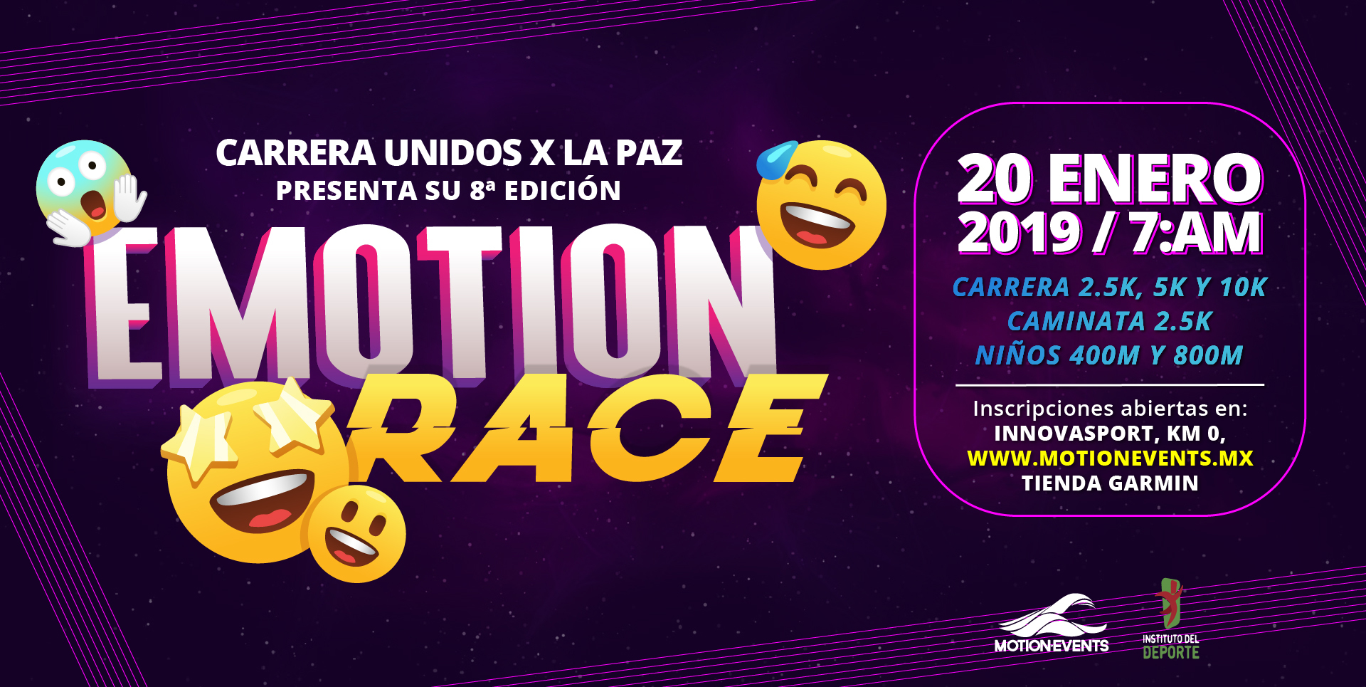 Banner Emotion Race Motion Events